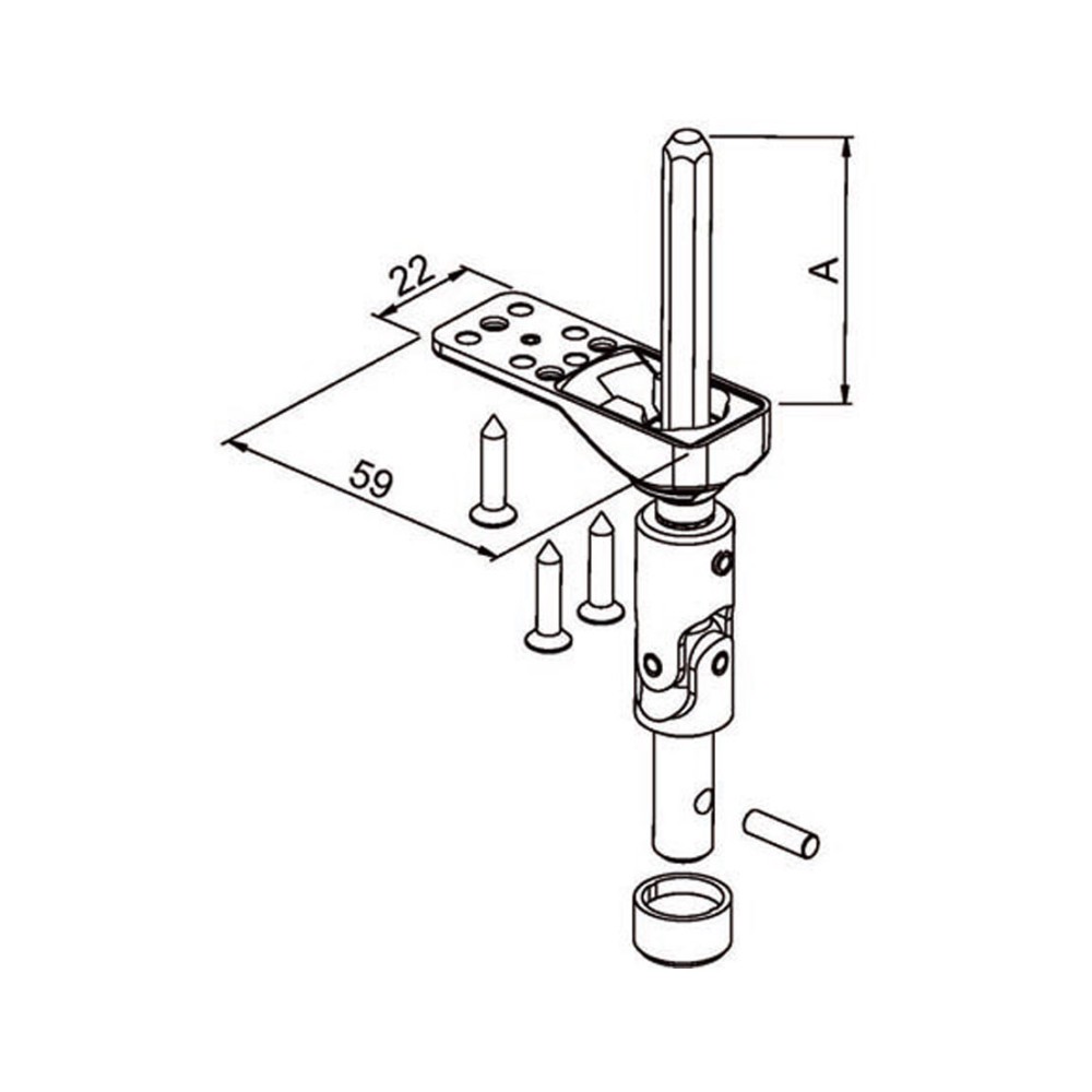 Mini Bloc Guide Genouill Re Male Carr De Volet Roulant